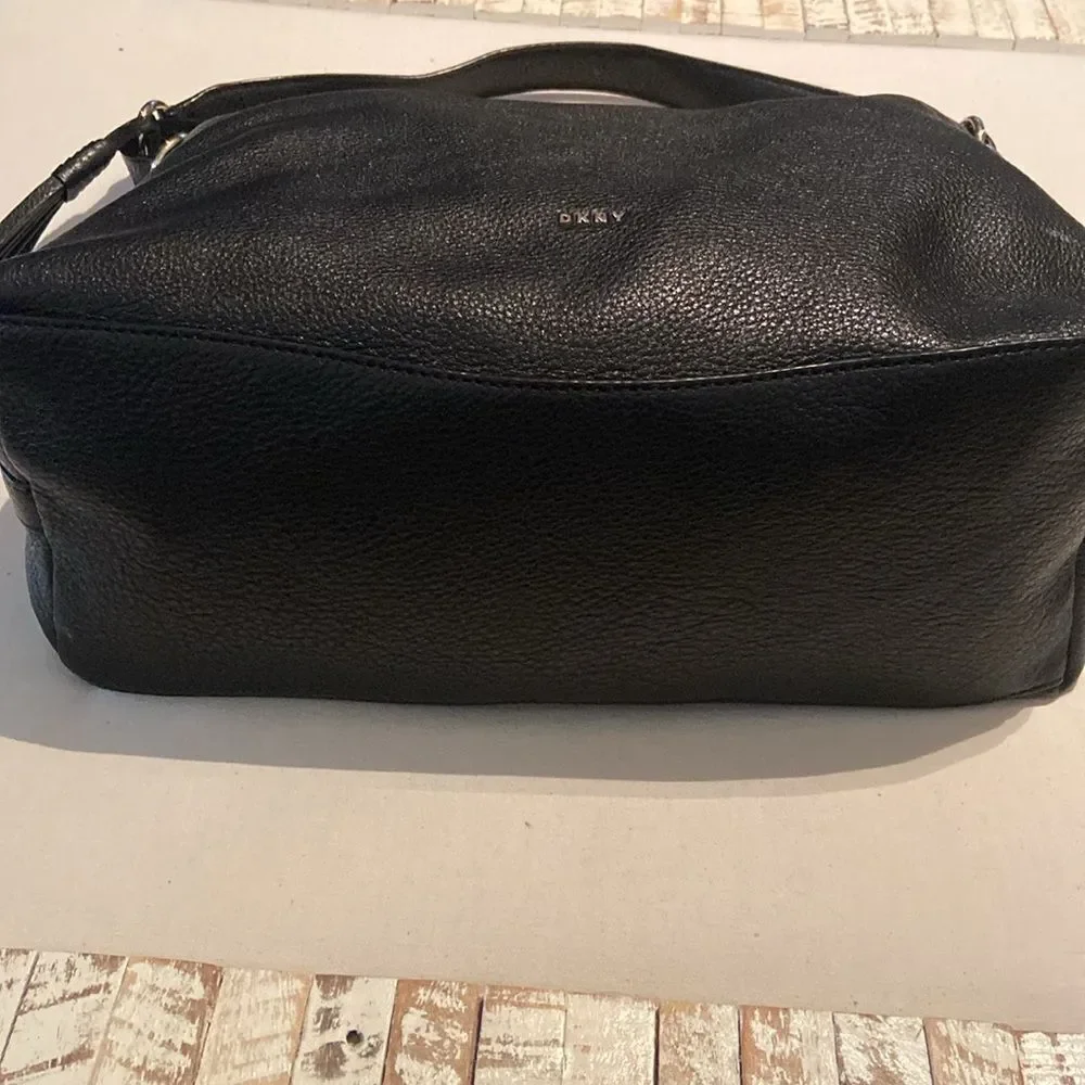DKNY Black leather Hobo Marcy purse handbag